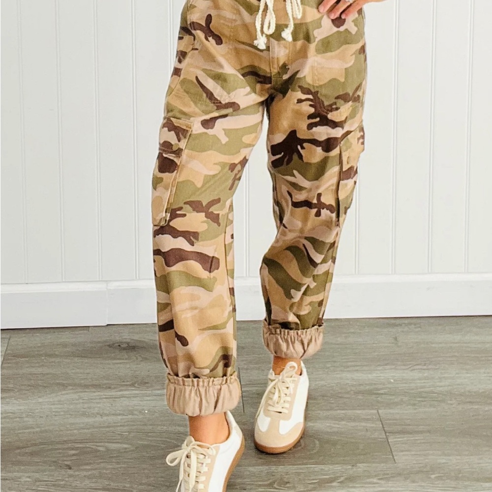 Cargo Jogger Pants in Camo Print - Women